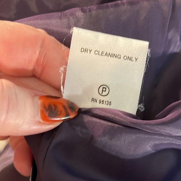 Lafayette 148 Tweed Blazer Size 8 8P Petite Purple Pockets - Picture 9 of 9